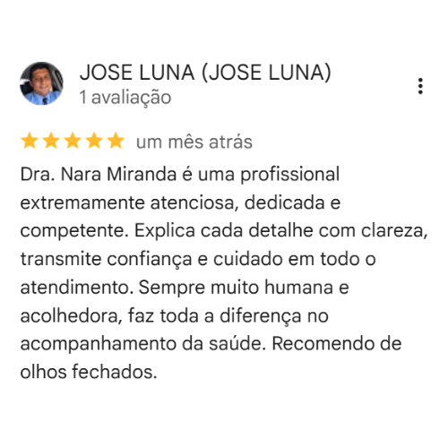Depoimento Google Dra. Nara